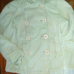 Corduroy double button-up jacket